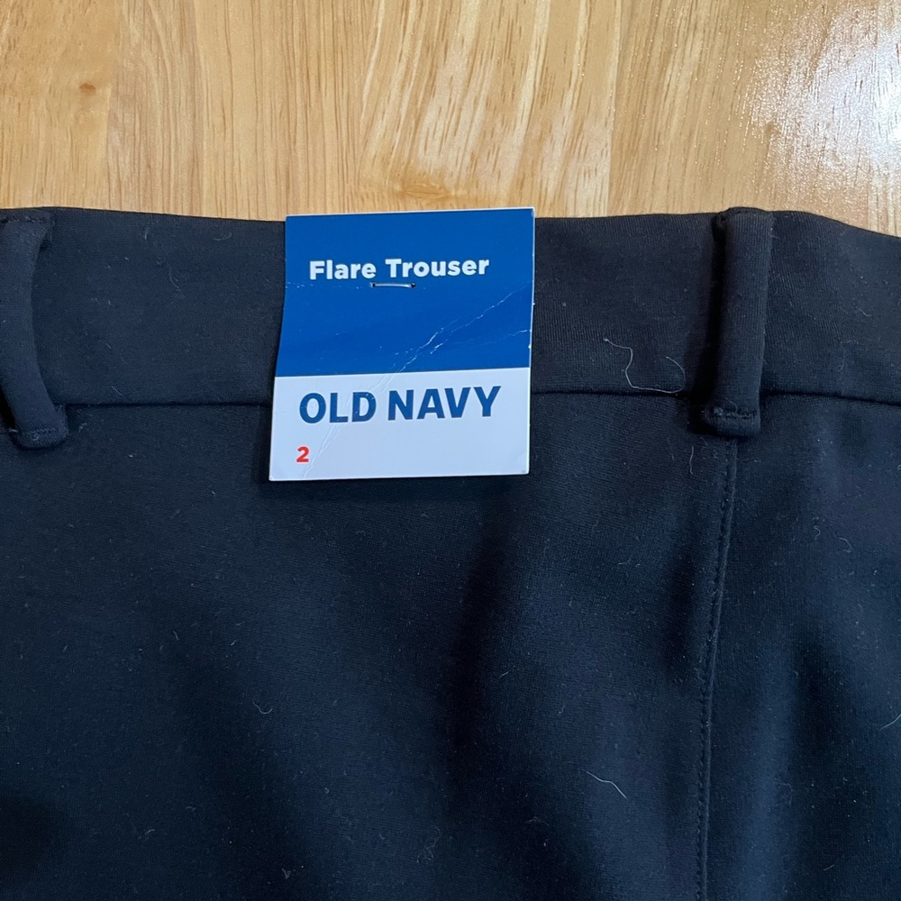 NWT Old Navy Women's Black Boot Cut Flare Trouser Pants Slacks